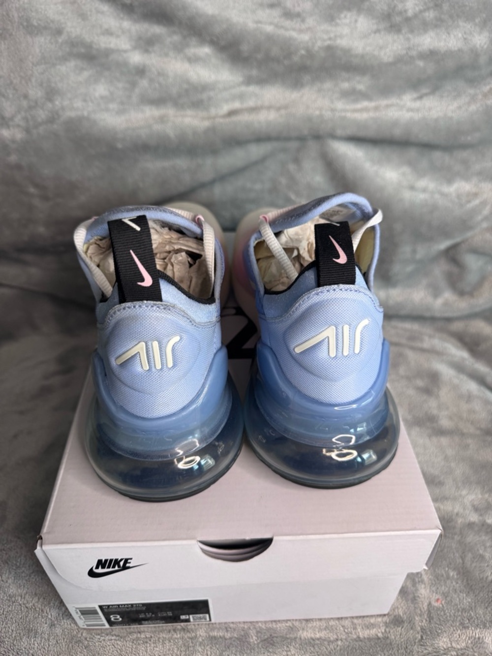 Nike Air Max 270 Women's Pastel Pink to Blue Gradient Sneakers - Picture 4 of 6